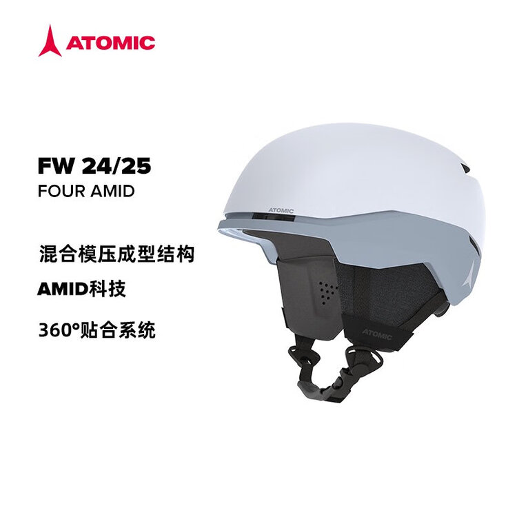 

Atomic Защитный лыжный шлем 2425, серия FOUR AMID, цвет светло-серый