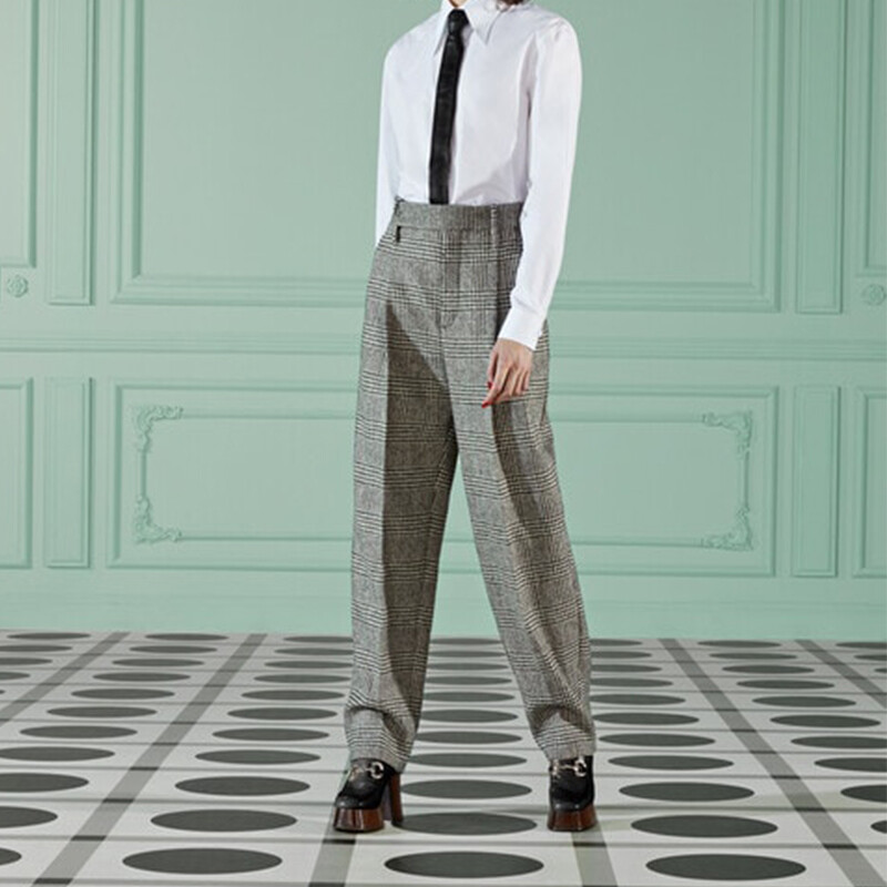 Брюки женские Gucci Классические, премиальный бренд, хаки — фото 2