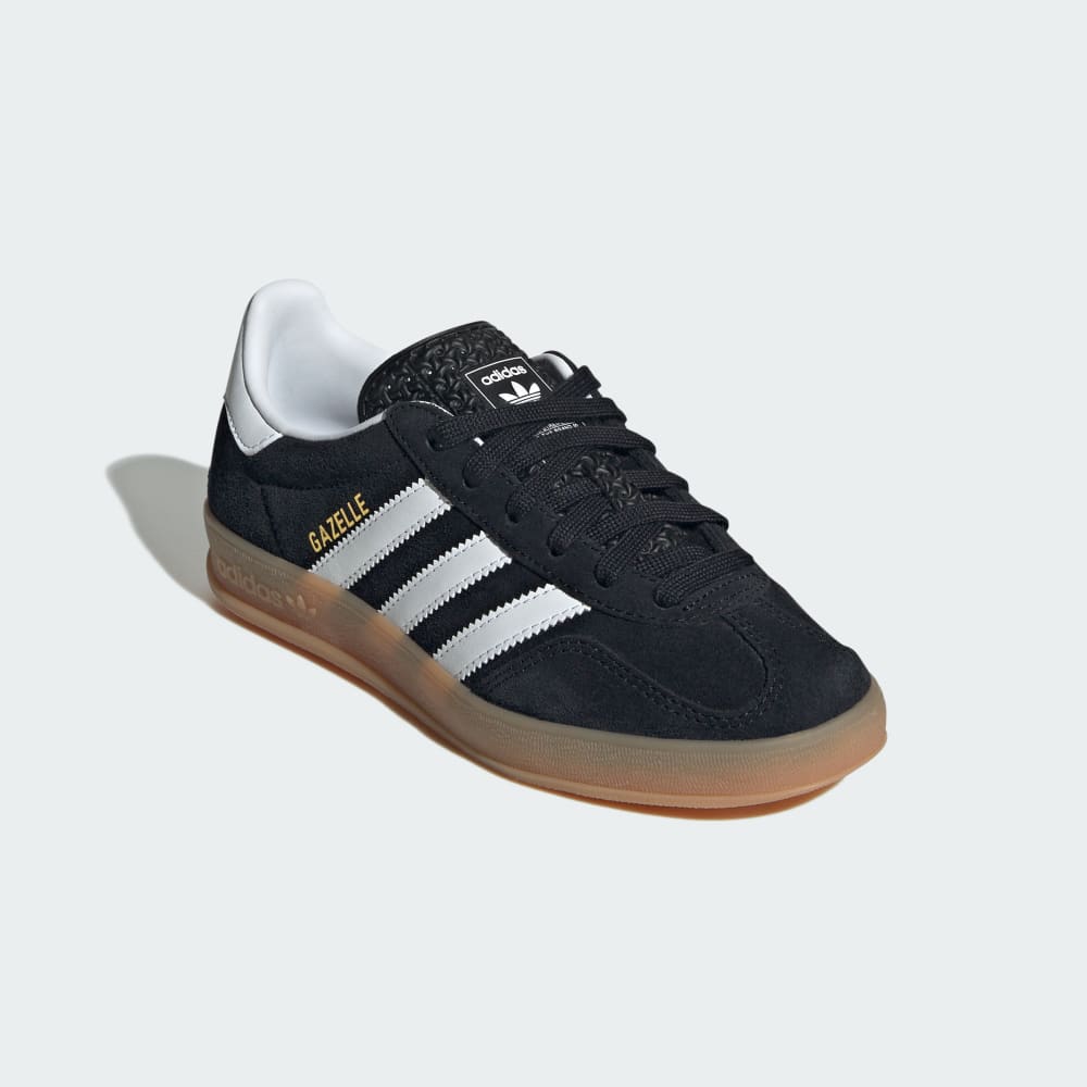 Кроссовки Adidas Gazelle Indoor Shoes Kids, цвет Core Black/Cloud White/Gum — фото 4