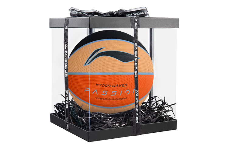 

LINING Баскетбольный мяч Badfive PU черный оранжевый размер 7 тренировочный unisex