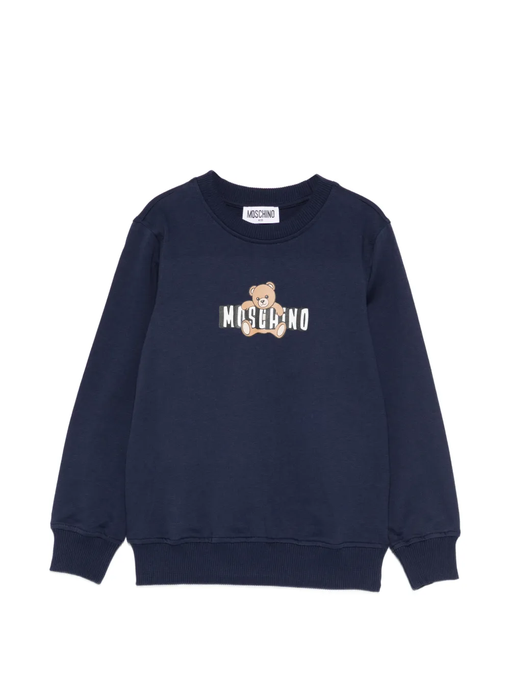 

Свитшот с графическим изображением Тедди Moschino Kids, синий