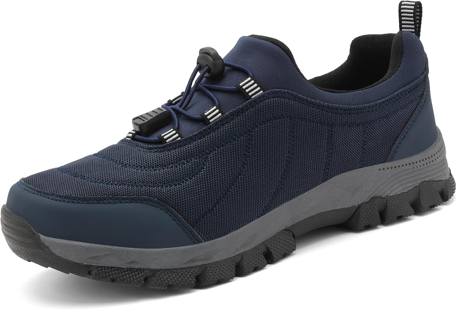 

Мужские походные кроссовки Легкие кроссовки для бега по тропам Нескользящие трекинговые кроссовки для ходьбы Спортивная обувь для путешествий, альпинизма, кемпинга и повседневного ношения Qacksv, синий