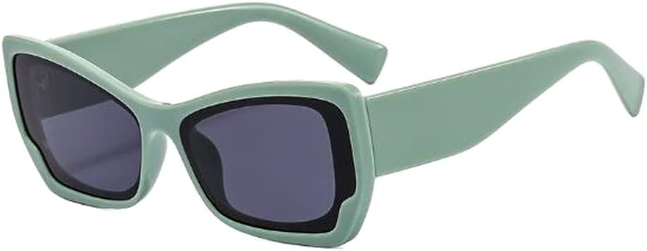 

Солнцезащитные очки «кошачий глаз» с толстыми дужками, солнцезащитные очки с оригинальным дизайном, двухцветные солнцезащитные очки для мужчин и женщин star shop, Solid Green