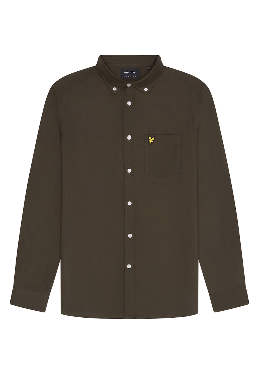

Рубашка на пуговицах классического кроя Lyle & Scott, оливковый