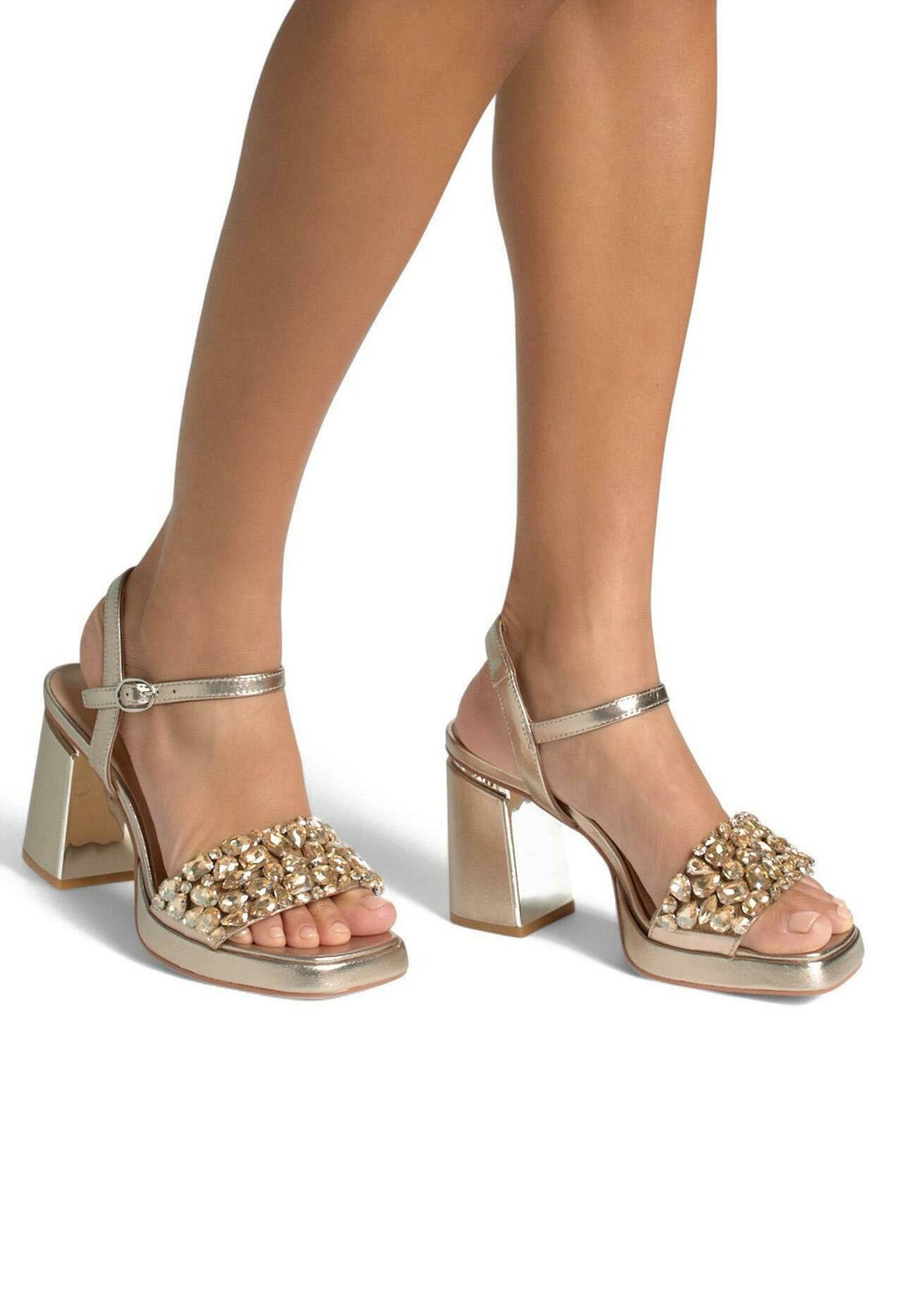 Босоножки на высоком каблуке BLOQUE DE Y CIERRE CON HEBILLA - Platform sandals Alma en Pena, цвет Bronce