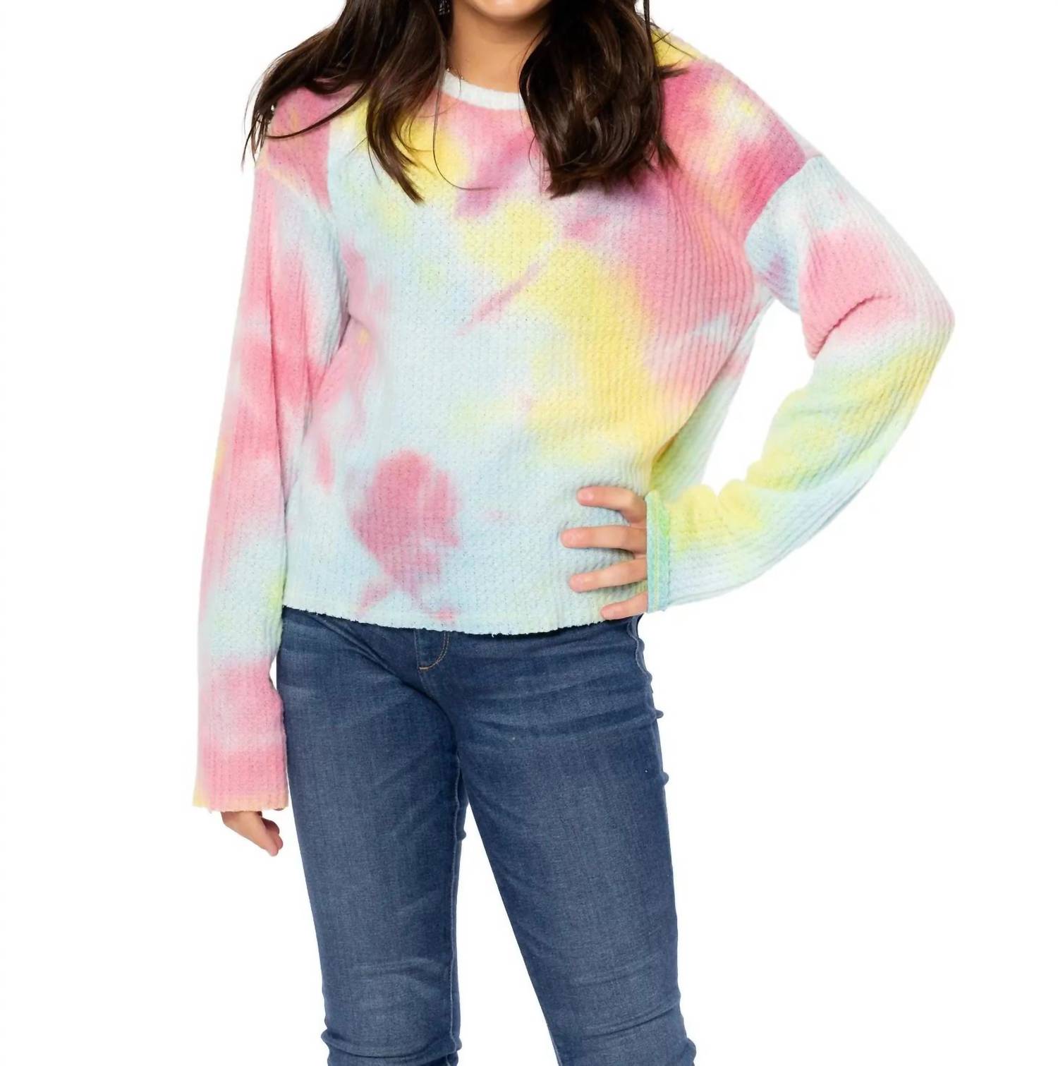 

Термотоп для девочек в цвете тай-дай Malibu Sugar, цвет tie-dyed