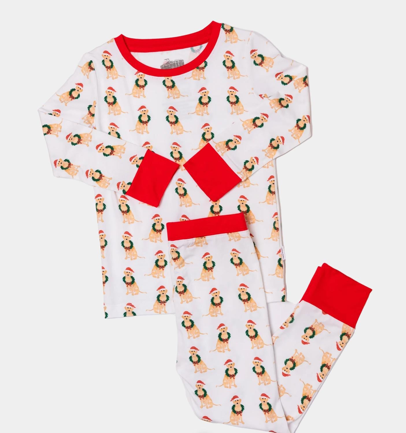 

Детский пижамный комплект из двух предметов с собачками, красный Uptown Baby