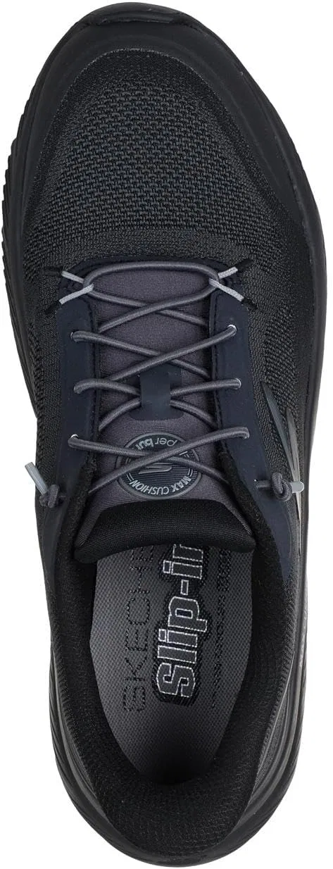 Мужские кроссовки Skechers Go Walk Max Cushioning Hyper Burst Zoltar, Black Textile Trim — фото 3
