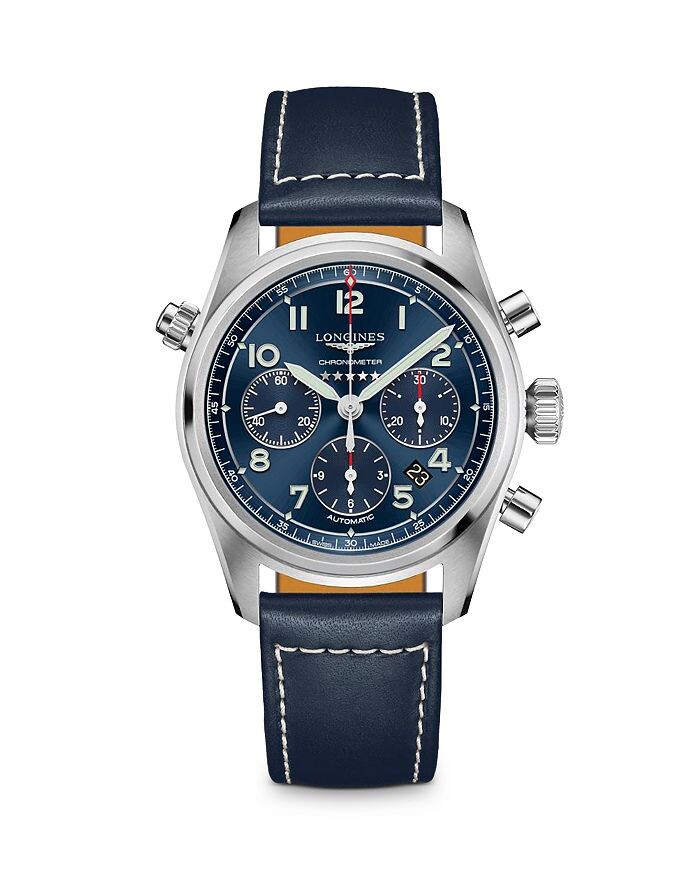 

Часы Longines Spirit с хронографом, 42 мм, синий