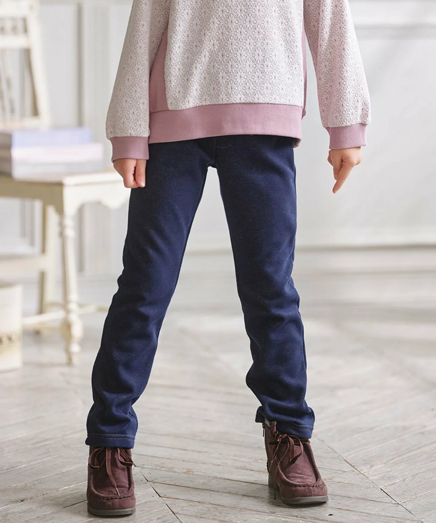 [110-140 см] Пушистые джинсовые брюки Kids Suite, Navy [075]