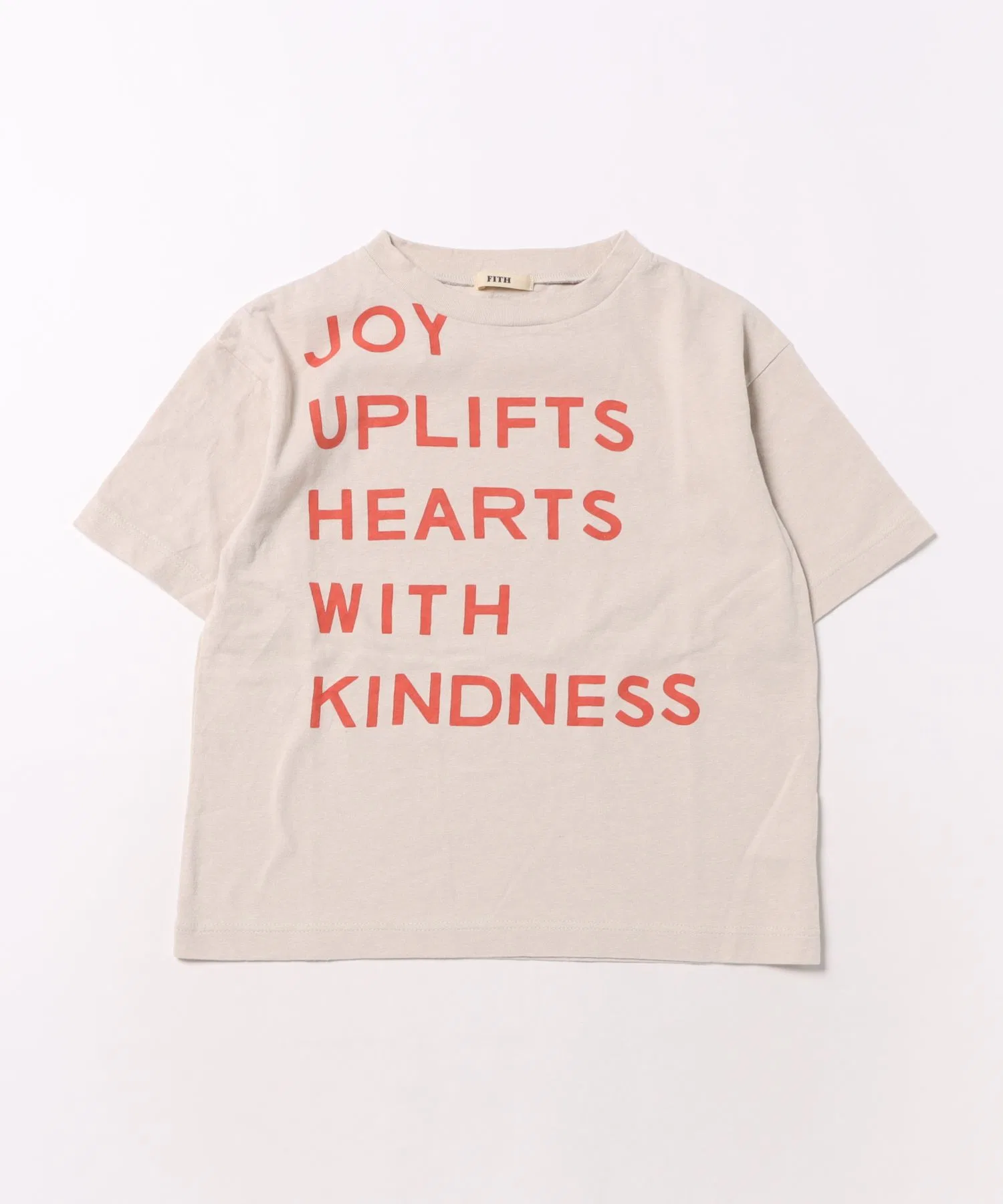 Детская футболка Old Cotton JOY FITH бежевого цвета