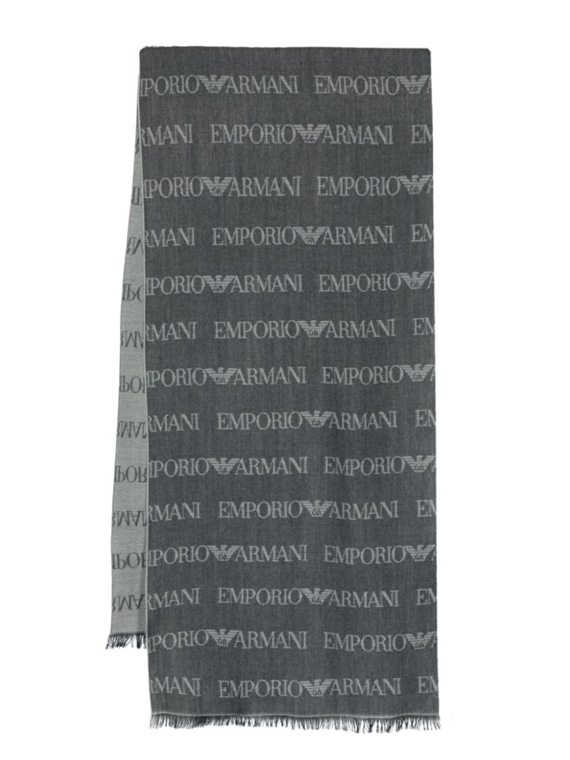 

Emporio Armani шарф с монограммой, серый
