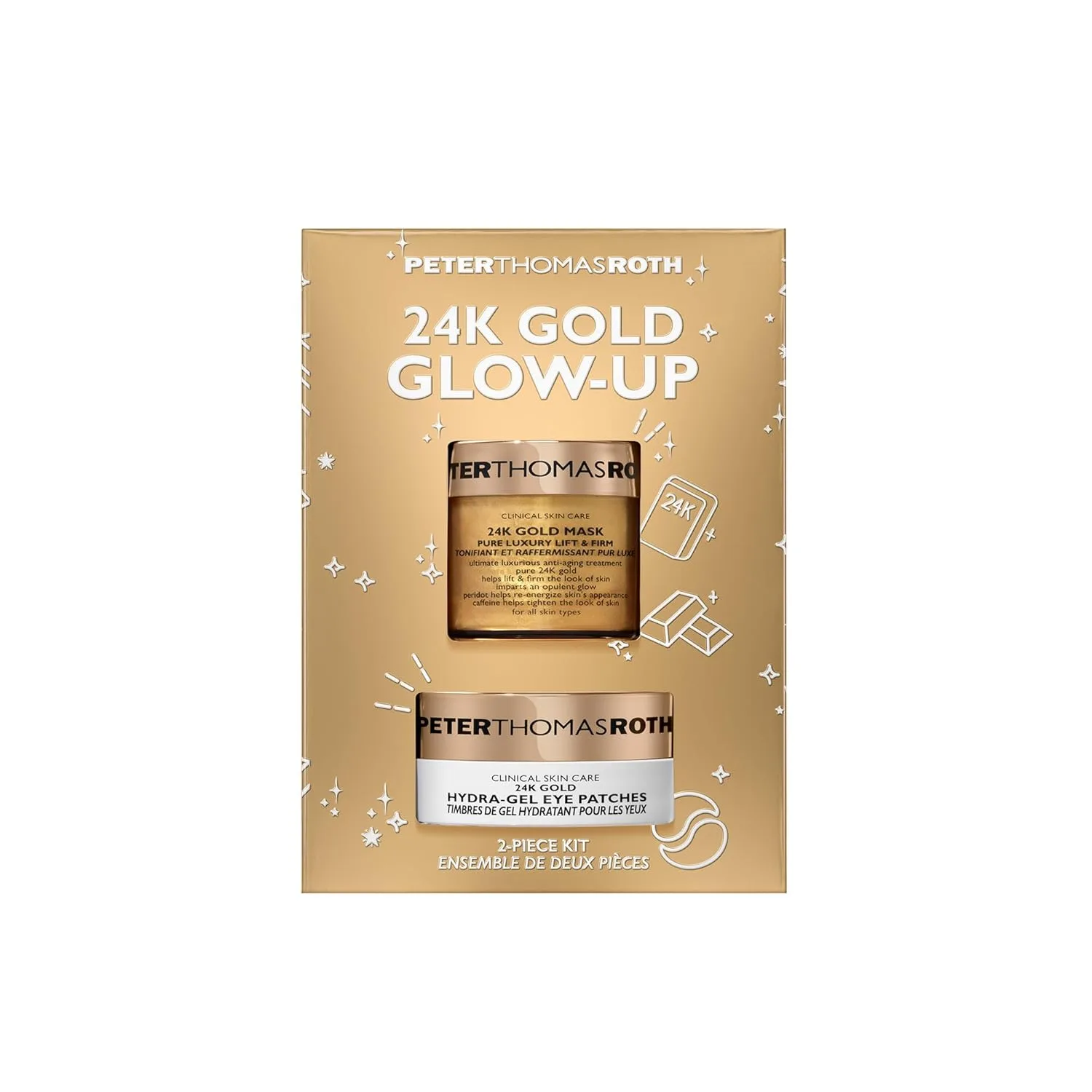 Набор для сияния 24-каратным золотом от Peter Thomas Roth | 2 предмета, Gold — фото 2