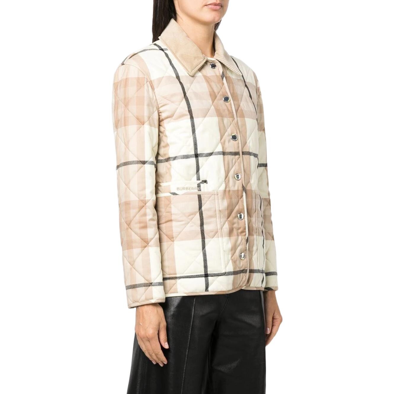 Куртка Burberry женская стеганая, Khaki — фото 3