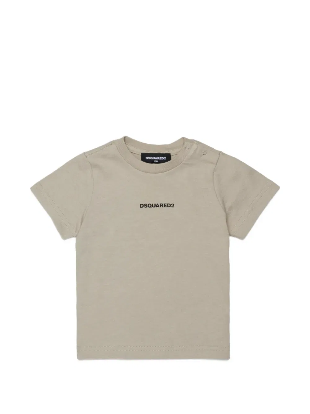 Футболка с логотипом и застежкой на кнопках Dsquared2 Kids, нейтральный