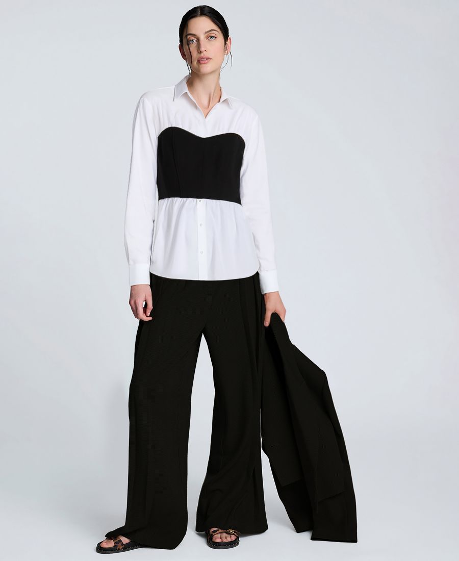 

Женская рубашка-бюстье из поплина Kenneth Cole, Pure White