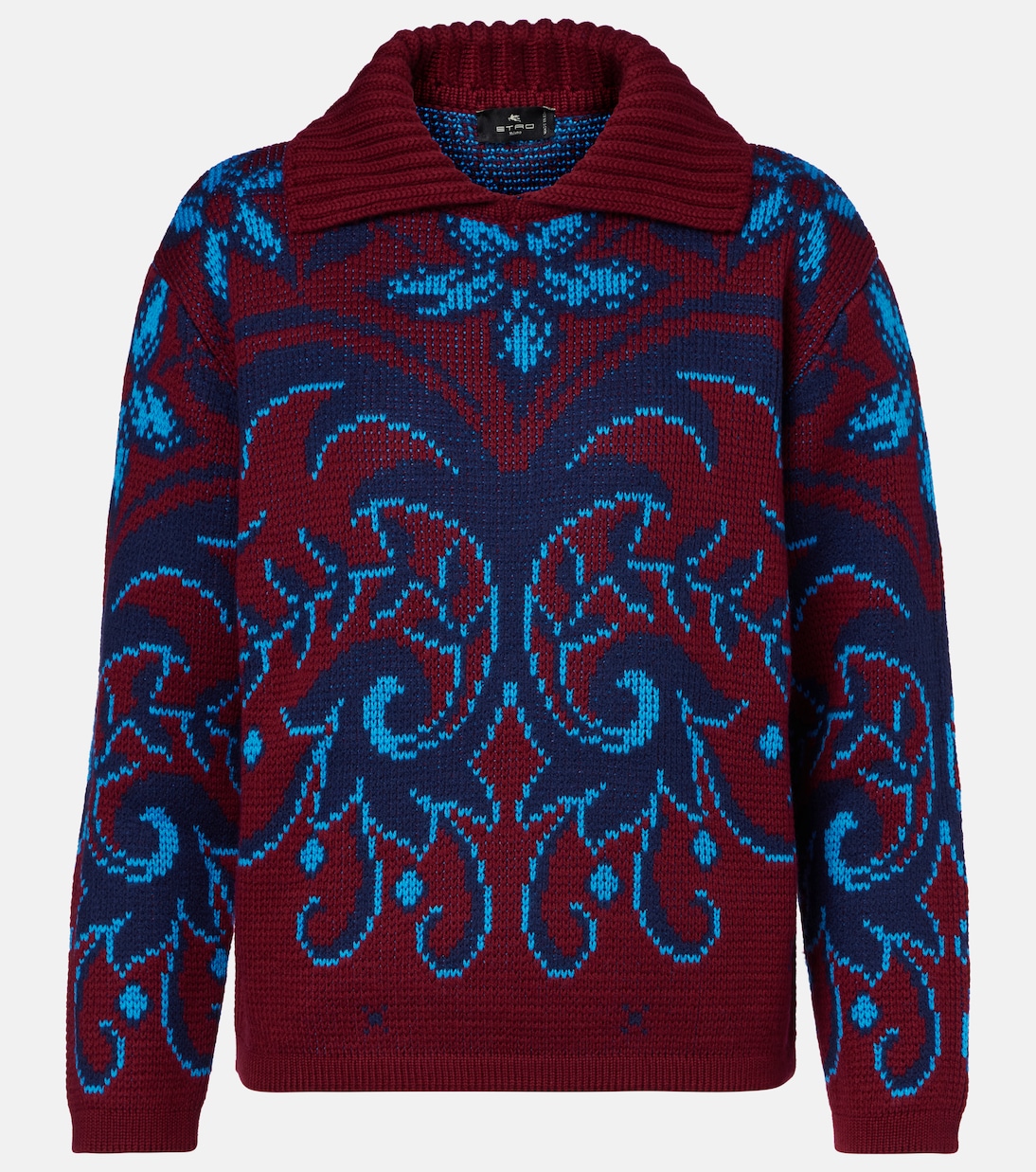 

Поло-свитер из шерсти с жаккардовым узором пейсли Etro, Var. Multicolor F. Do Moro