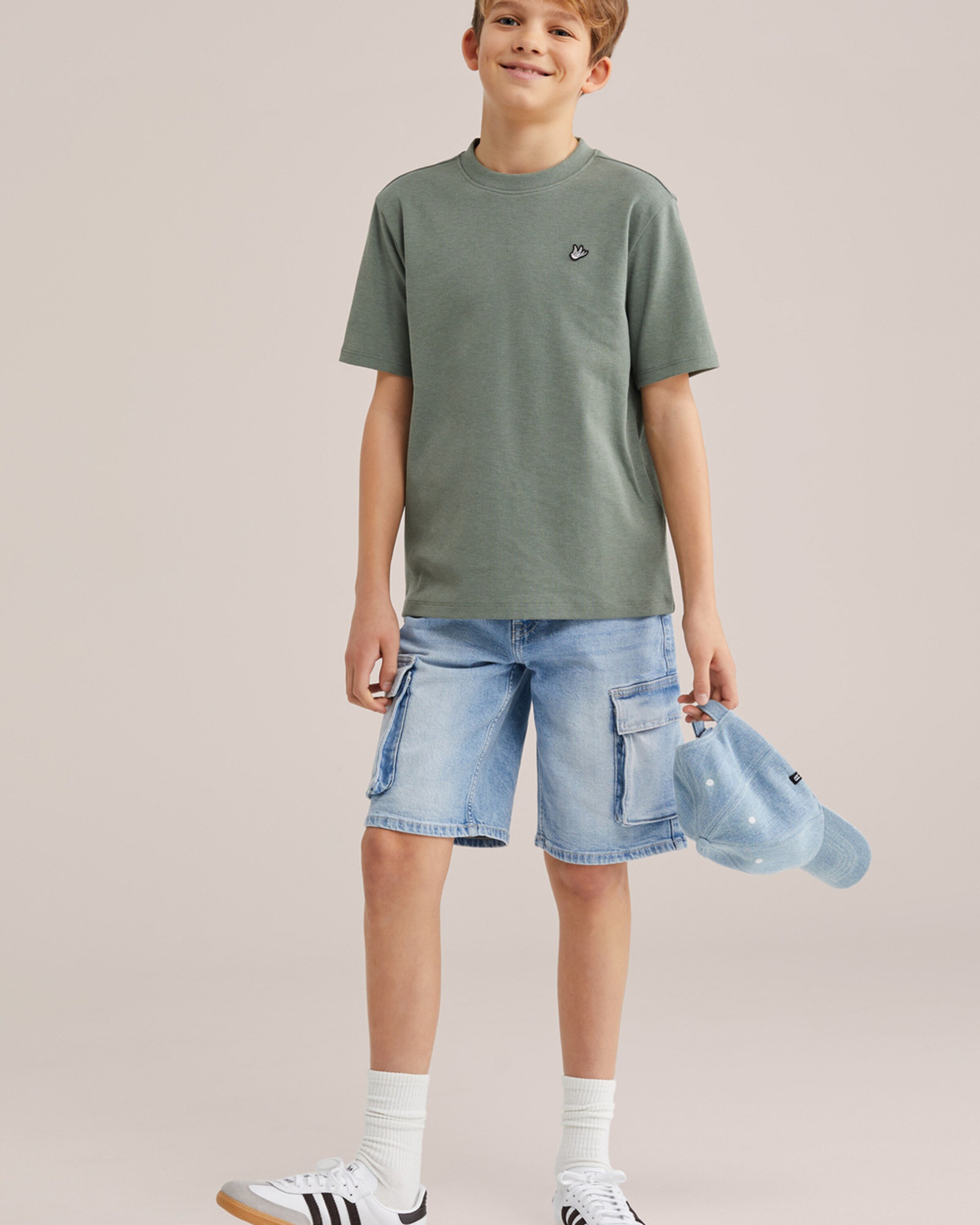 WE Fashion Футболка в оливковом цвете — фото 4