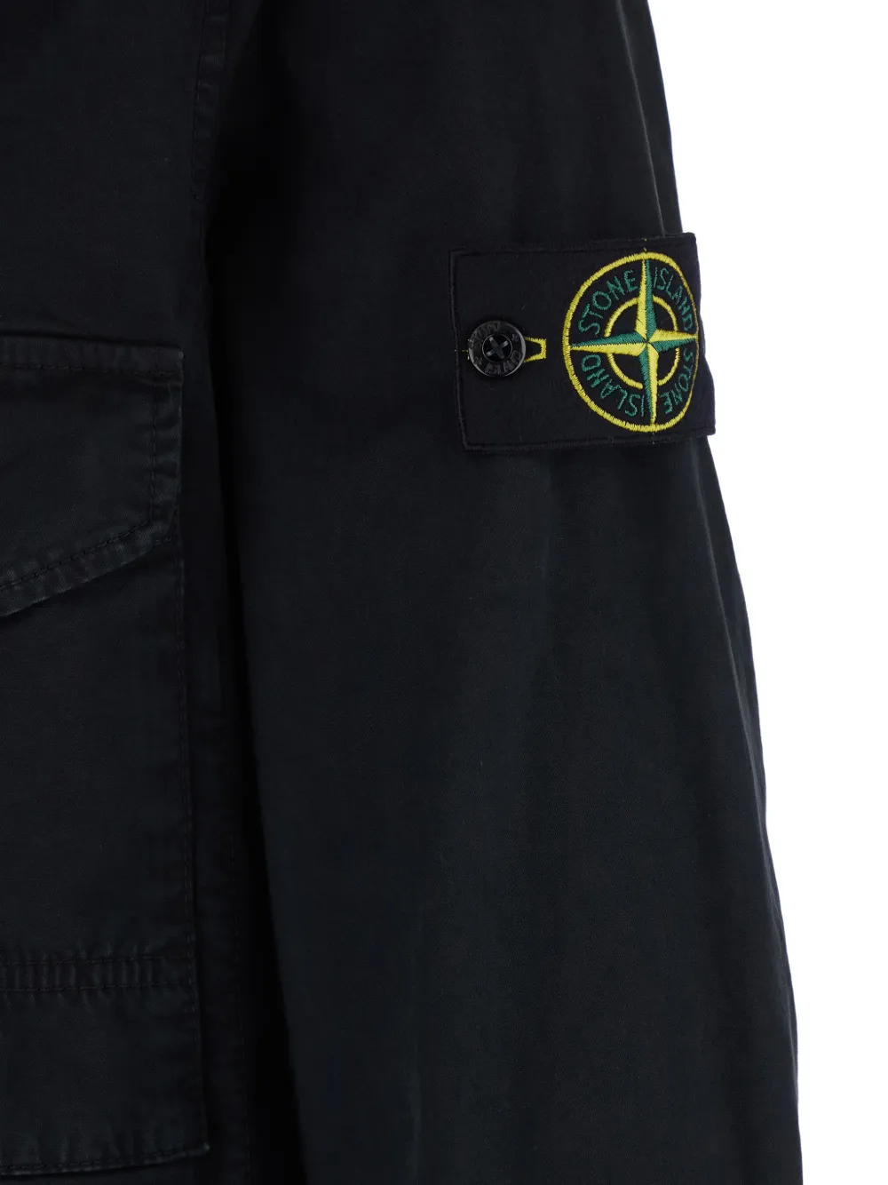 Пальто-пиджак с эффектом старины и карманами Stone Island, черный — фото 3