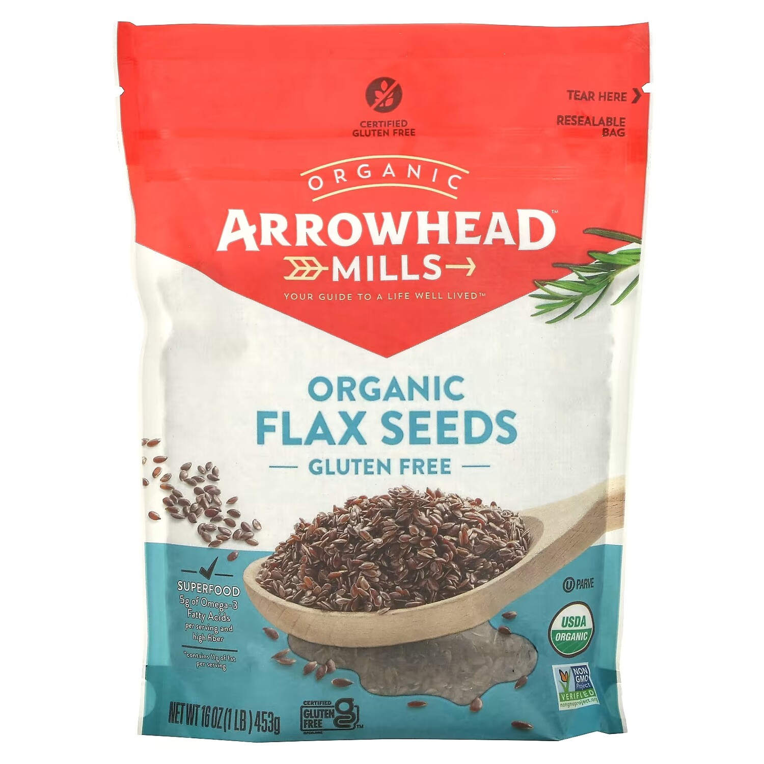 

Семена льна Arrowhead Mills органические, 453 г