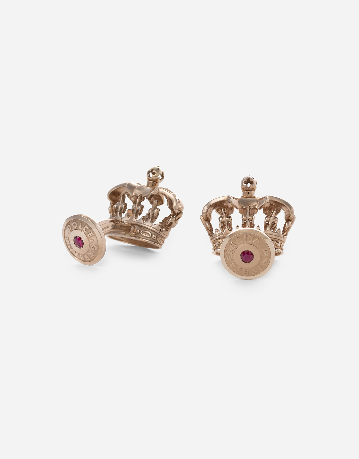 Запонки royal из белого золота 18 карат с черными бриллиантами Dolce & Gabbana, белое золото — фото 3