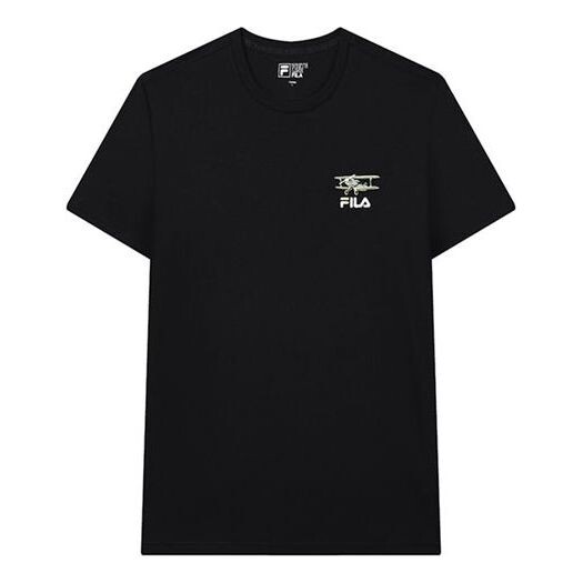 

Футболка funny logo printing sports round neck short sleeve black Fila, черный