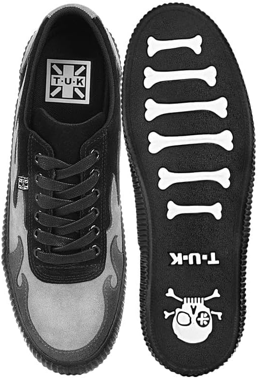 Кроссовки T.U.K. Suede Creeper для женщин и мужчин, Шнуровка, черная переплетенная текстура и люверсы, Классическая рифленая подошва и сетчатая подкладка, Комфорт с памятью формы для повседневной носки — фото 3