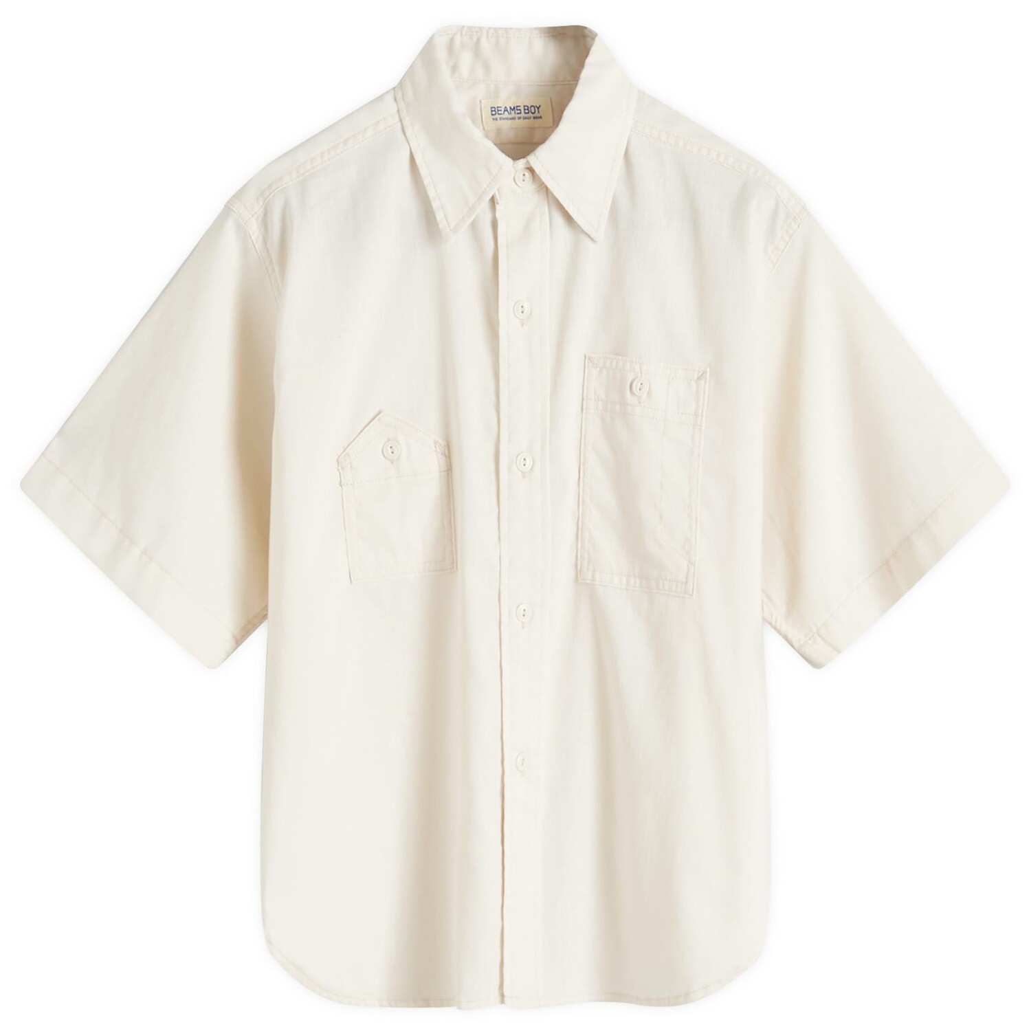 

Рубашка с коротким рукавом Beams Boy Work Shirt, цвет Ivory