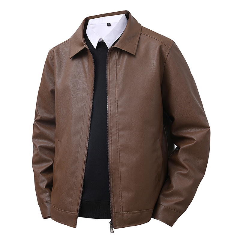 

Кожаная куртка Unisex Lapel Moderate VanCamel, коричневый