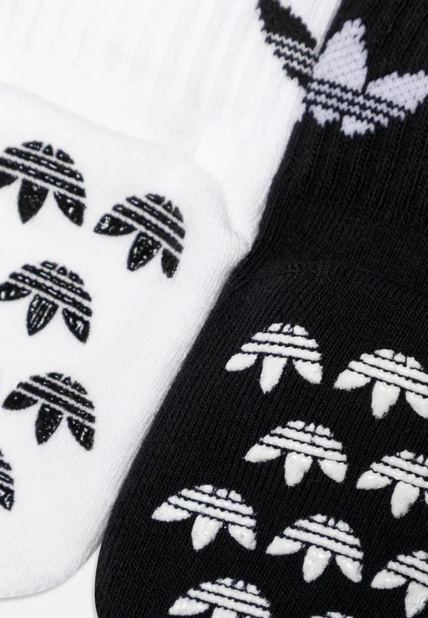 Носки антискользящие 2 пары Adidas Originals, черный/белый — фото 3