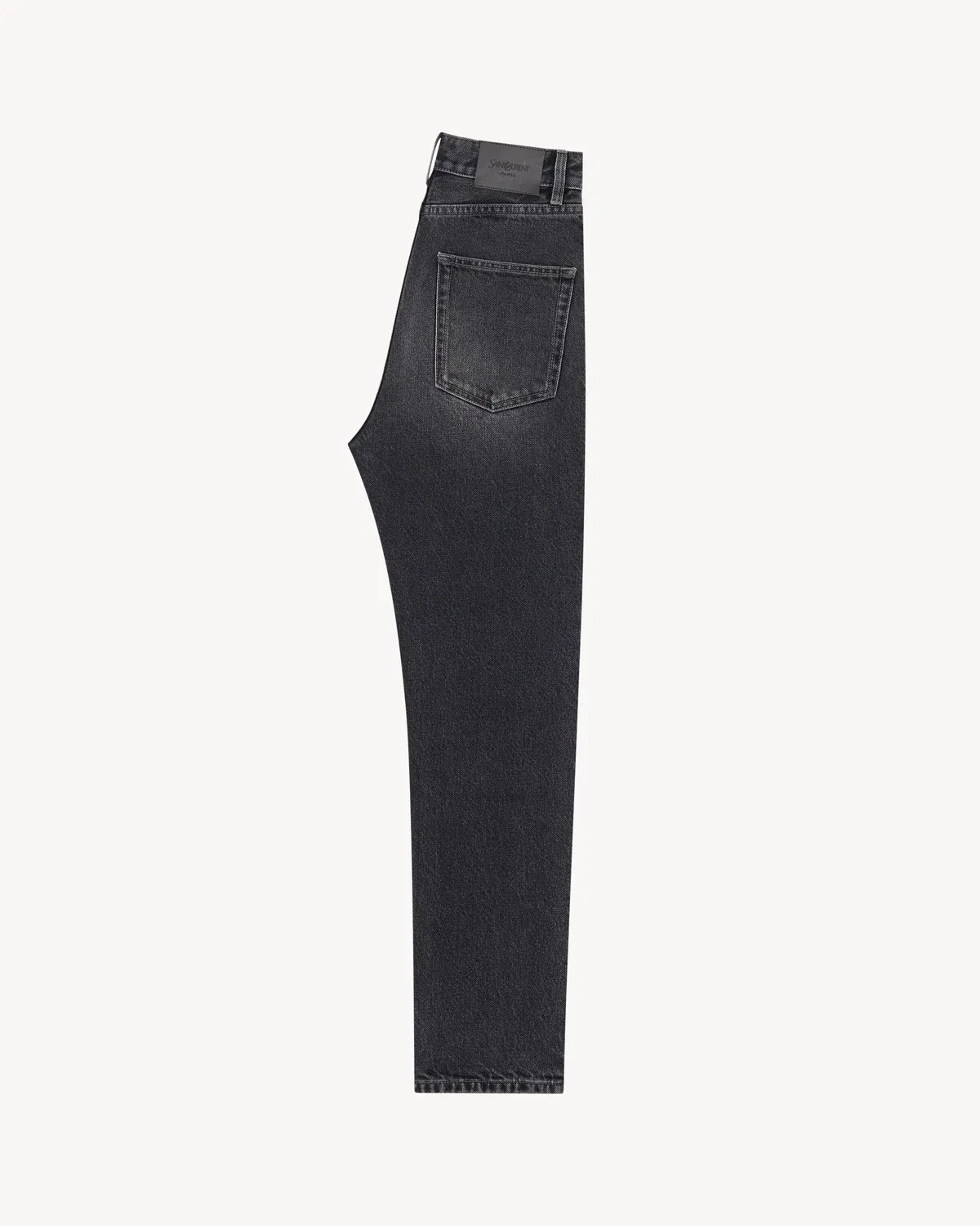 Укороченные джинсы 90-х из денима цвета пепельно-черный Saint Laurent — фото 3