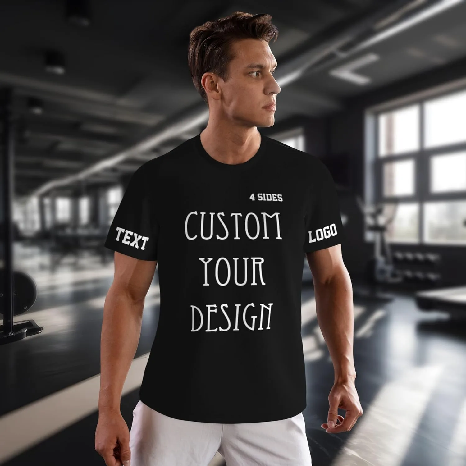 Футболка Custom для мужчин с принтом на все стороны — фото 4