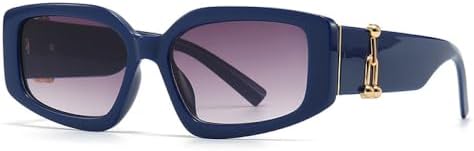 

Винтажные солнцезащитные очки для женщин 2026 года, квадратные, модные мужские солнцезащитные очки UV400, ретро-солнцезащитные очки для мужчин MTZJH, C6 Dark Blue Grey