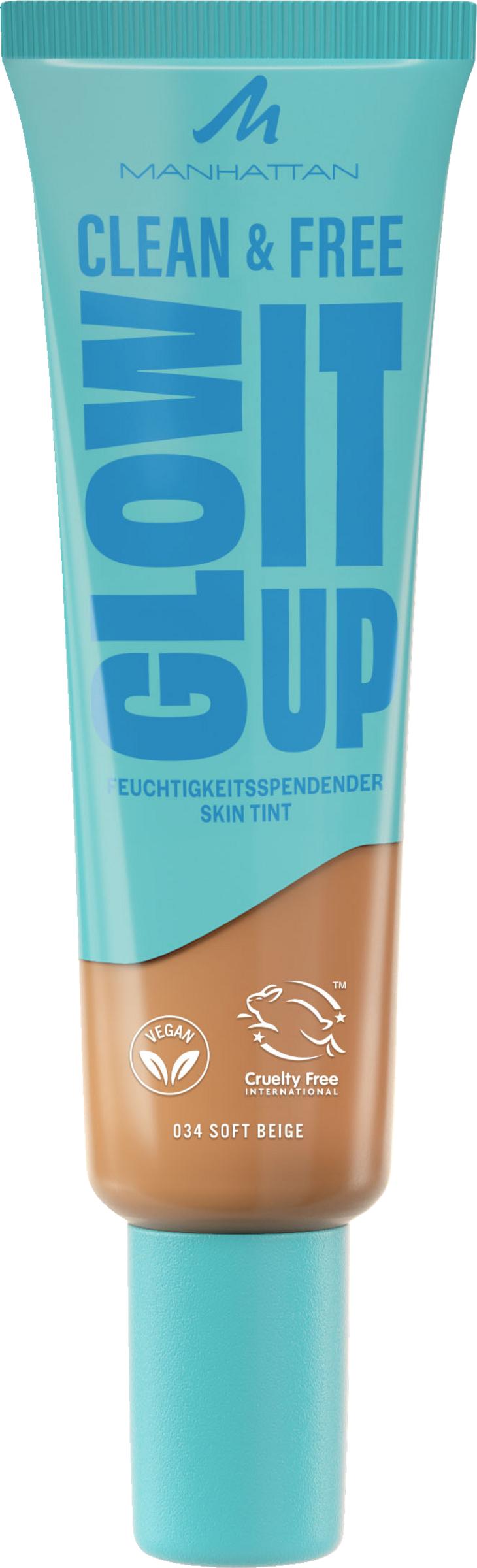 

Тональный крем Manhattan Clean & Free Glow It Up Skin Tint 34 Soft Beige