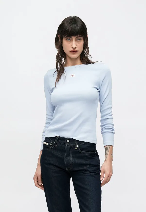 

Футболка с длинными рукавами и логотипом label Calvin Klein Jeans, Casual Blue, Синий, Футболка с длинными рукавами и логотипом label Calvin Klein Jeans, Casual Blue