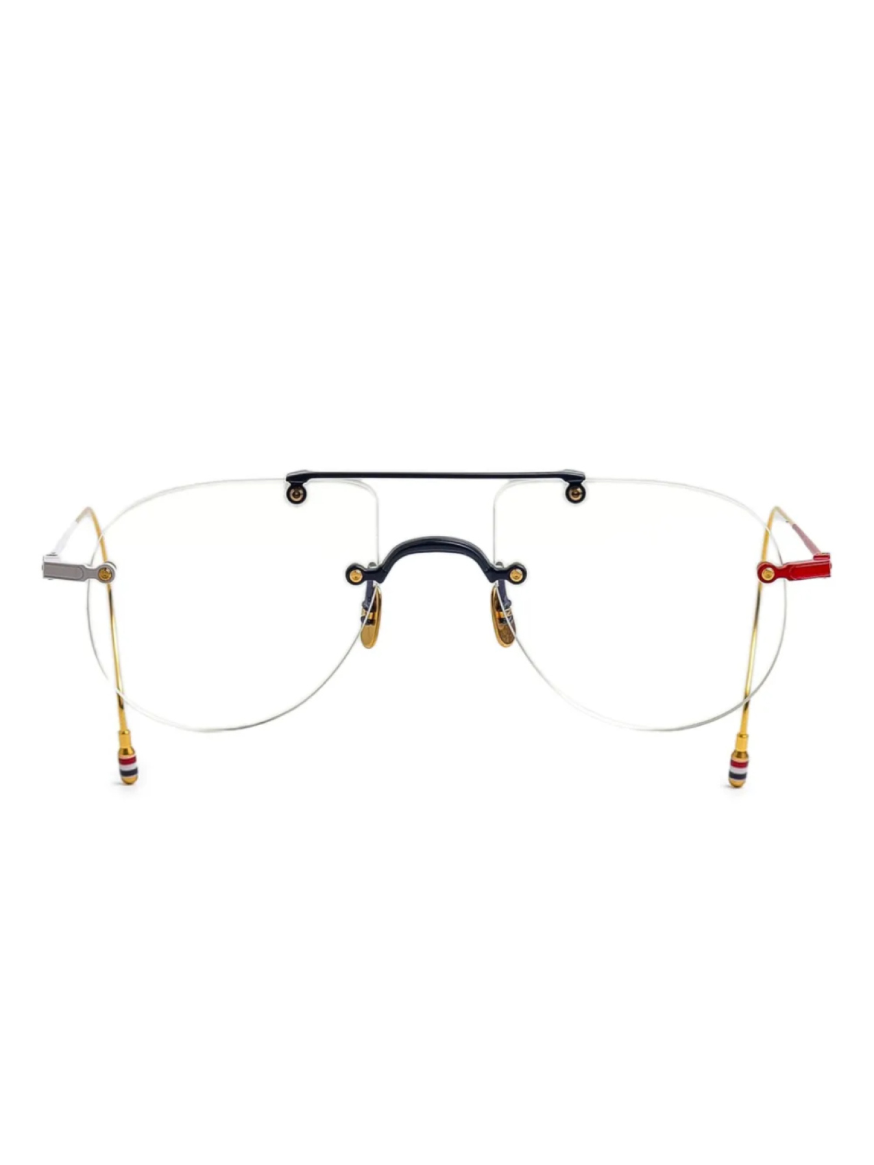

Очки в оправе пилота Thom Browne Eyewear, золотой