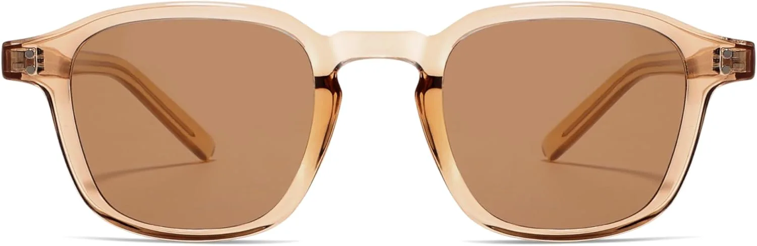 

Ретро-солнцезащитные очки квадратной формы для женщин и мужчин, классическая оправа Panto TR90, защита от ультрафиолета UV400, модель AP3781 Appassal, Champagne/Brown