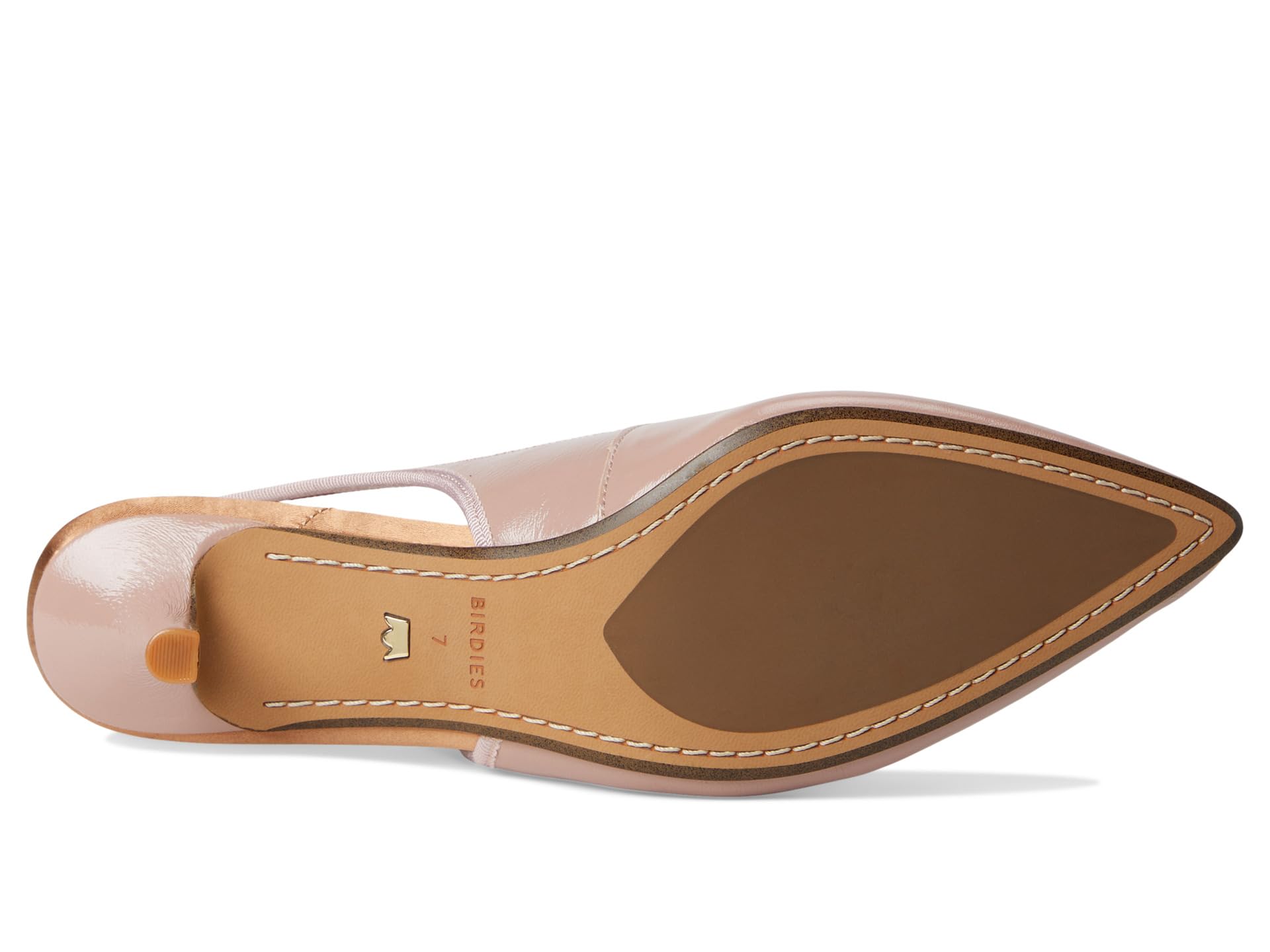 Сандалии Birdies The Goldfinch Kitten Heel, цвет Blush Patent Leather — фото 3