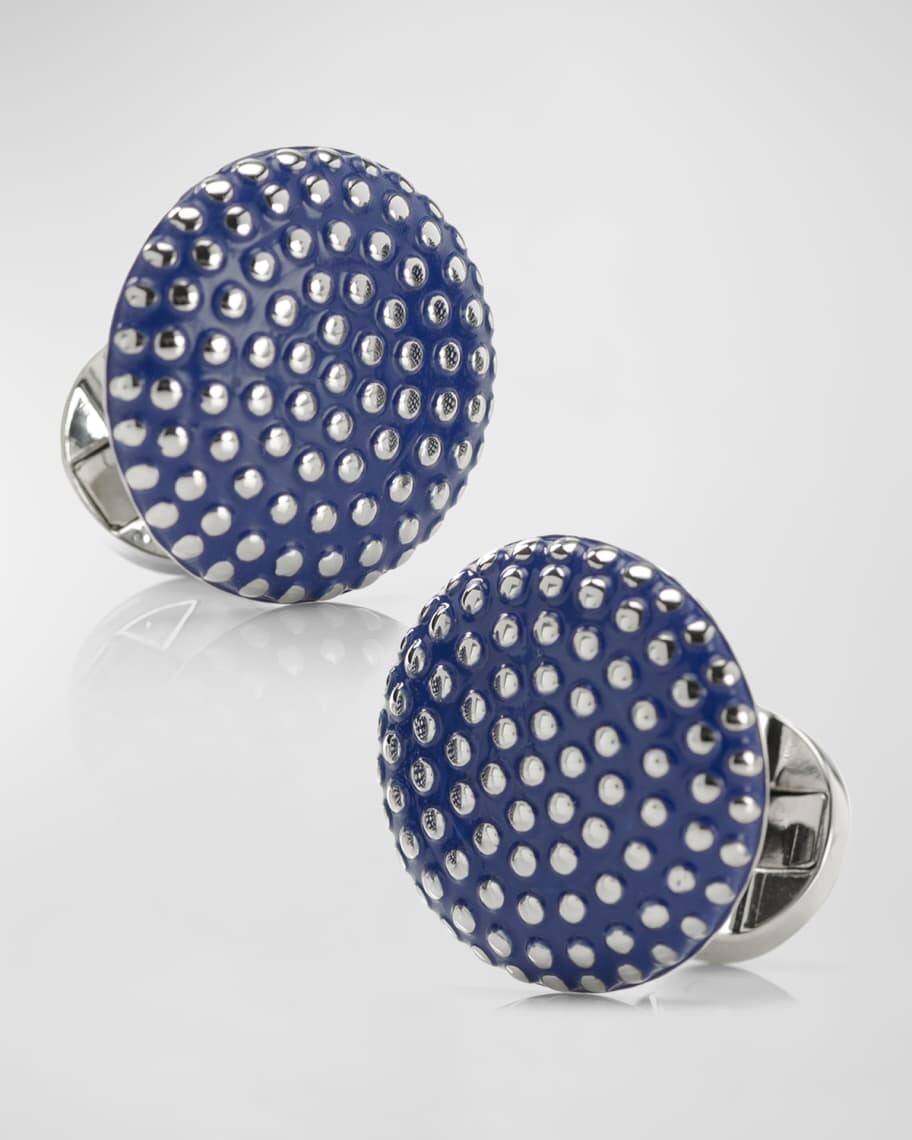 

Мужские эмалированные запонки с круглой текстурой в горошек Cufflinks Inc.