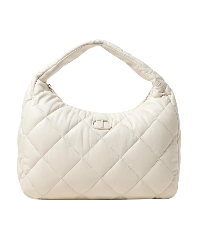 

Элегантная кожаная сумка через плечо Twinset, бежевый