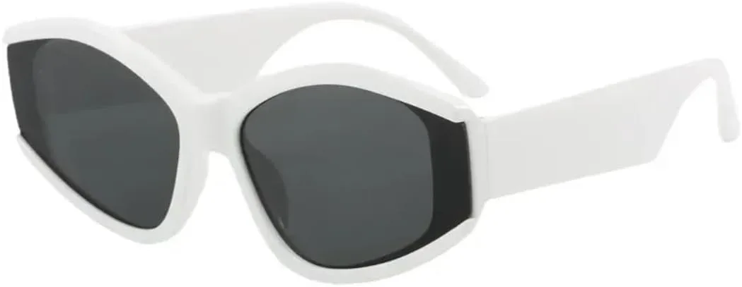 

Популярные модные солнцезащитные очки «кошачий глаз» для женщин, винтажные желтые градиентные очки с защитой от УФ-излучения для мужчин SZVVBKK, White Black