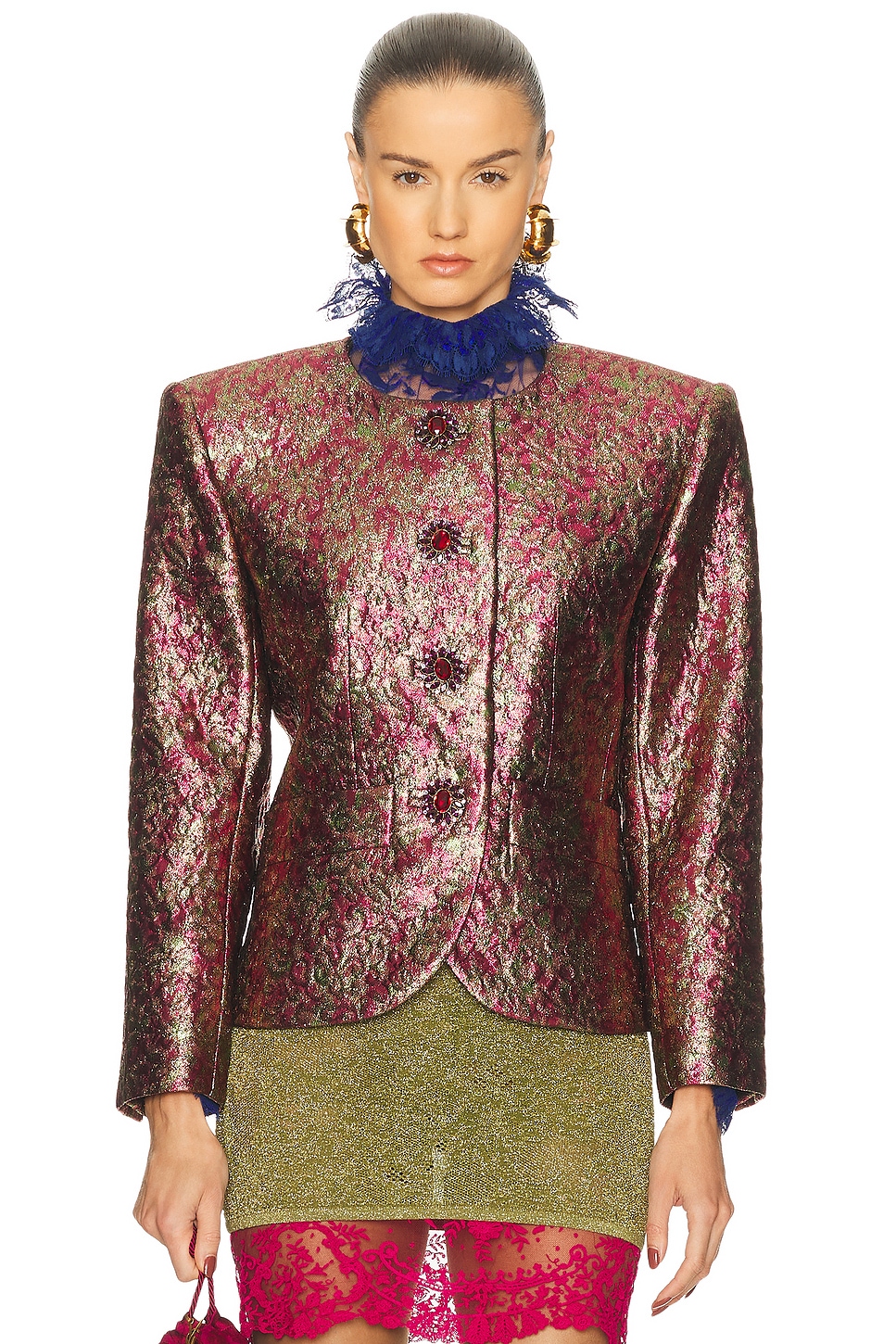 

Женская куртка Saint Laurent, Rose Fonce & Rose Pale