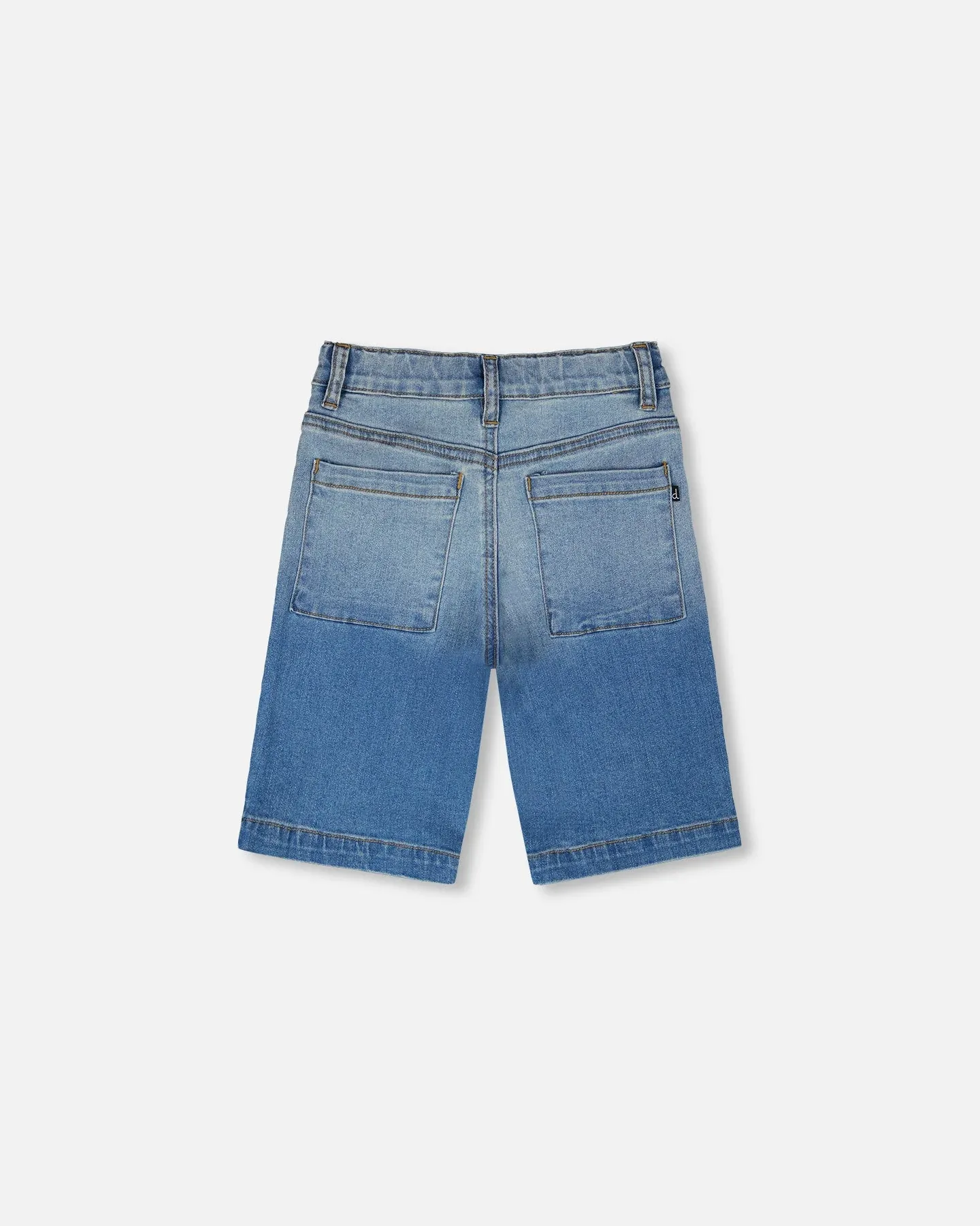 Джинсы Stretch Jean Bermuda, градиент от серого к синему Deux Par Deux — фото 3