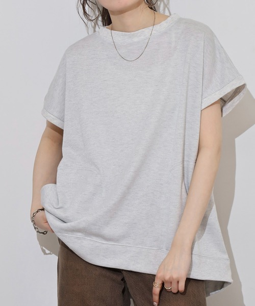 

Футболка с французскими рукавами, блестящим флисовым узором AtONE