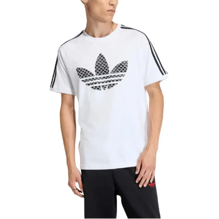 Футболка с логотипом Adidas Originals белая — фото 3