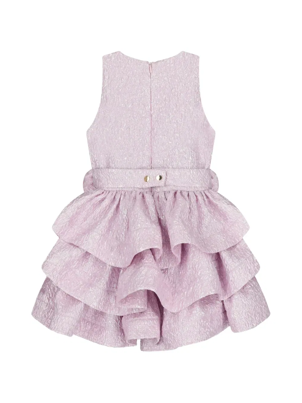 Платье с оборками и цветочным принтом Escada Kids, фиолетовый — фото 2