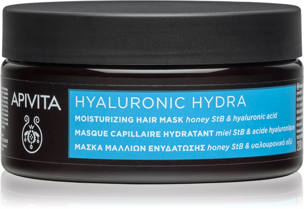 

Гиалуроновая увлажняющая маска для волос, интенсивно увлажняющая маска для волос Apivita, 200 мл