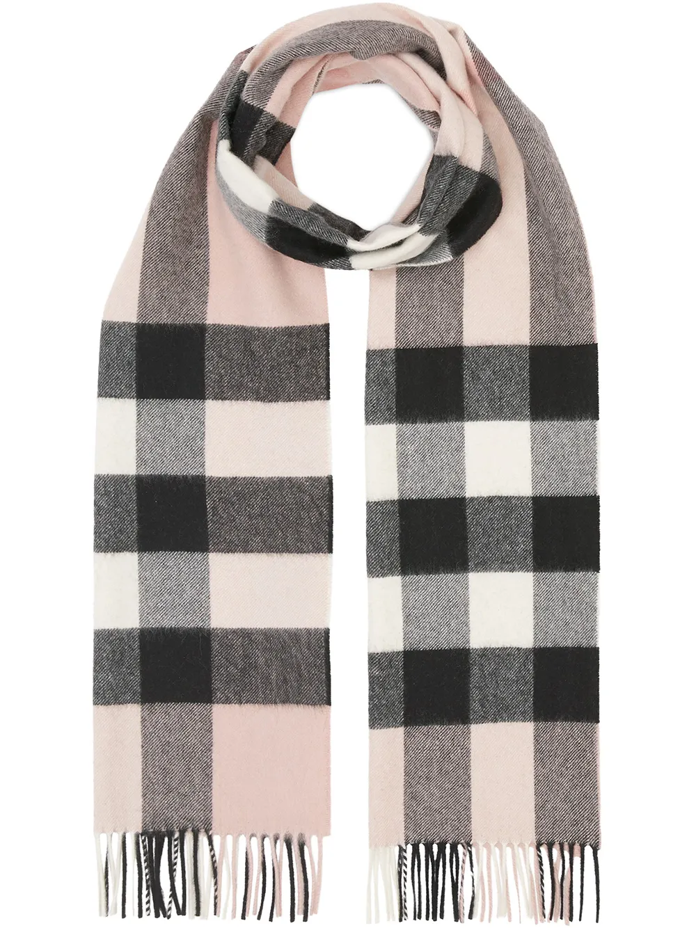 

Кашемировый шарф в клетку BURBERRY, розовый