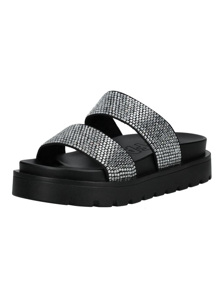 Мюли Buffalo, цвет schwarz/silber