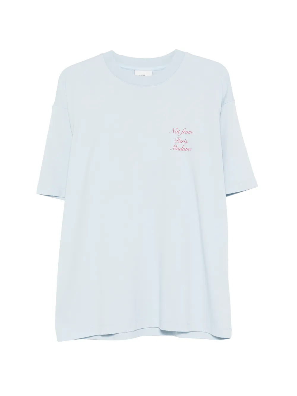 

Футболка с круглым вырезом и каллиграфическим слоганом Drôle De Monsieur, синий